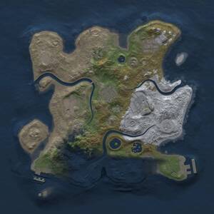 Thumbnail Rust Map: Procedural Map, Size: 3000, Seed: 674252228, 13 Monuments