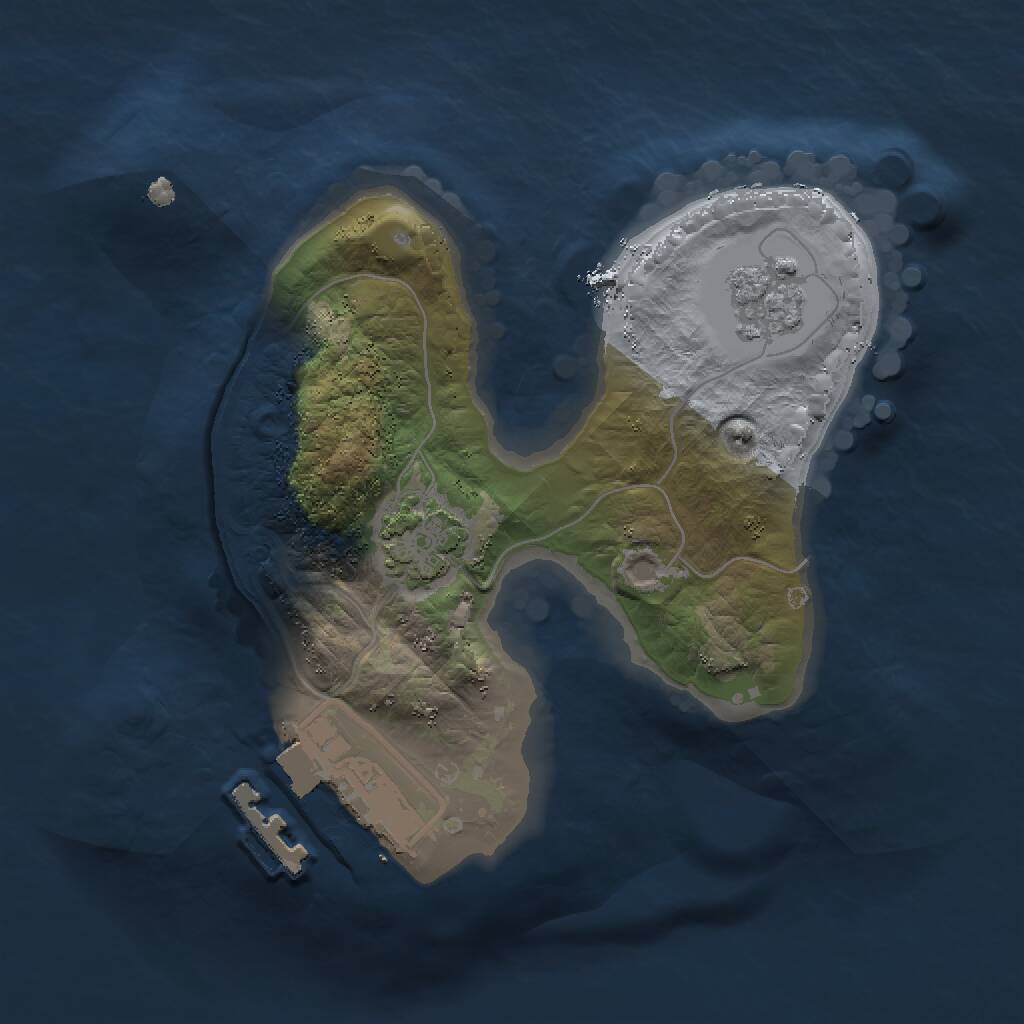 Rust Map: Procedural Map, Size: 1500, Seed: 943124989, 4 Monuments