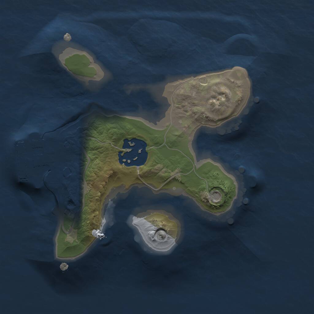 Rust Map: Procedural Map, Size: 1600, Seed: 1628534, 3 Monuments