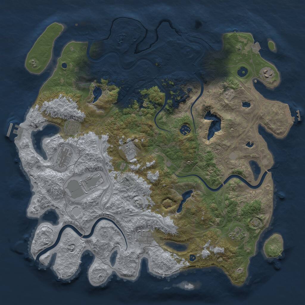 Rust Map: Procedural Map, Size: 4500, Seed: 1726651440, 15 Monuments