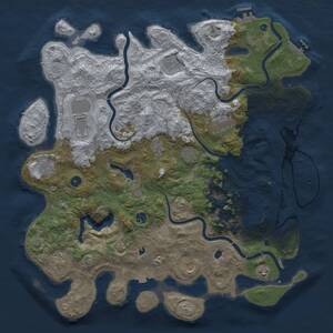 Thumbnail Rust Map: Procedural Map, Size: 4700, Seed: 1132135080, 17 Monuments