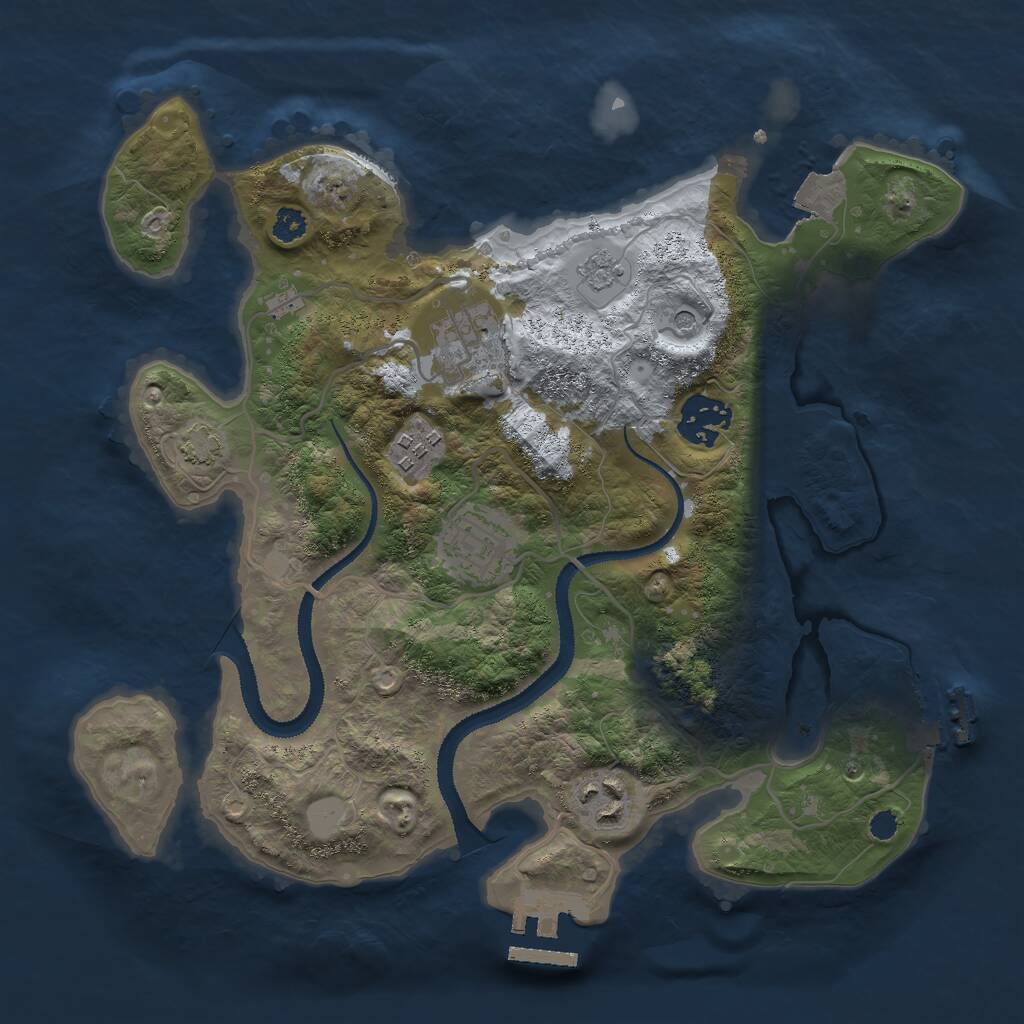 Rust Map: Procedural Map, Size: 3000, Seed: 20082015, 11 Monuments