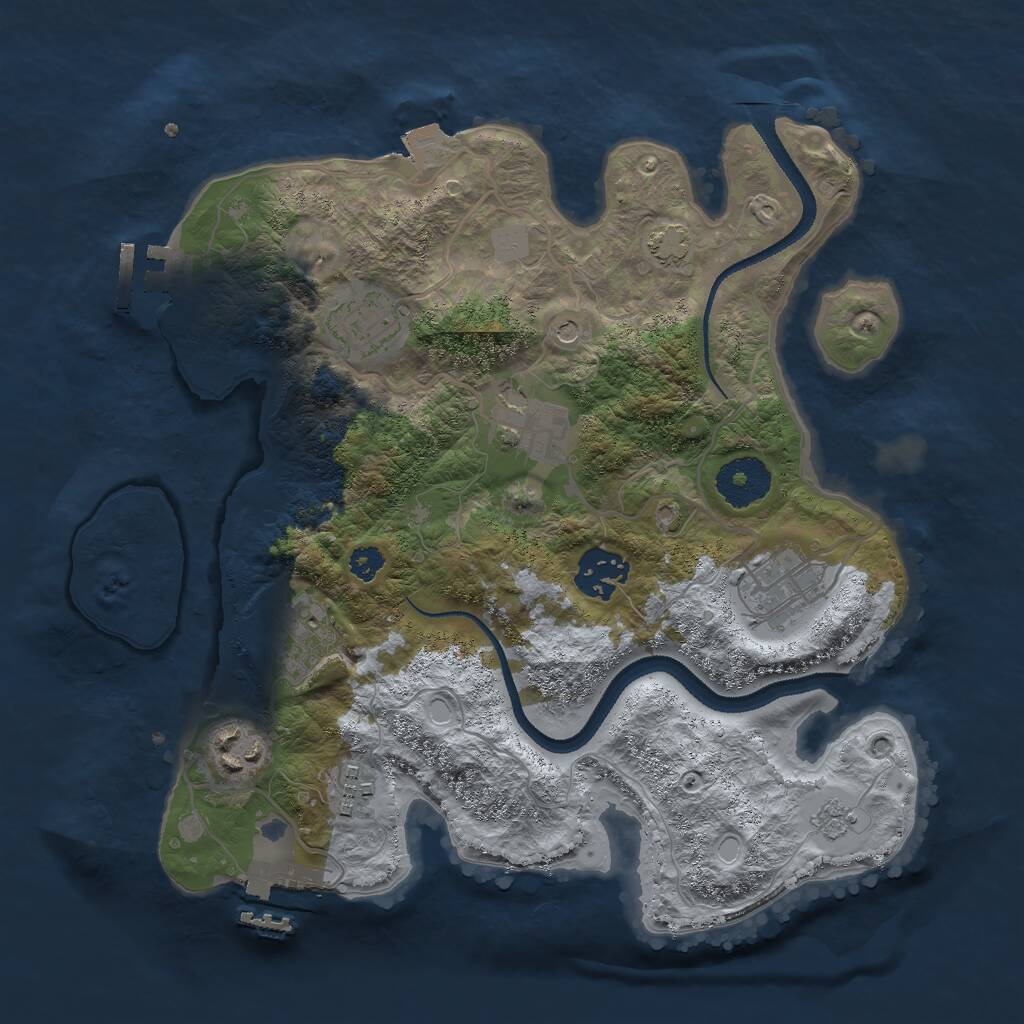 Rust Map: Procedural Map, Size: 3000, Seed: 20152008, 13 Monuments