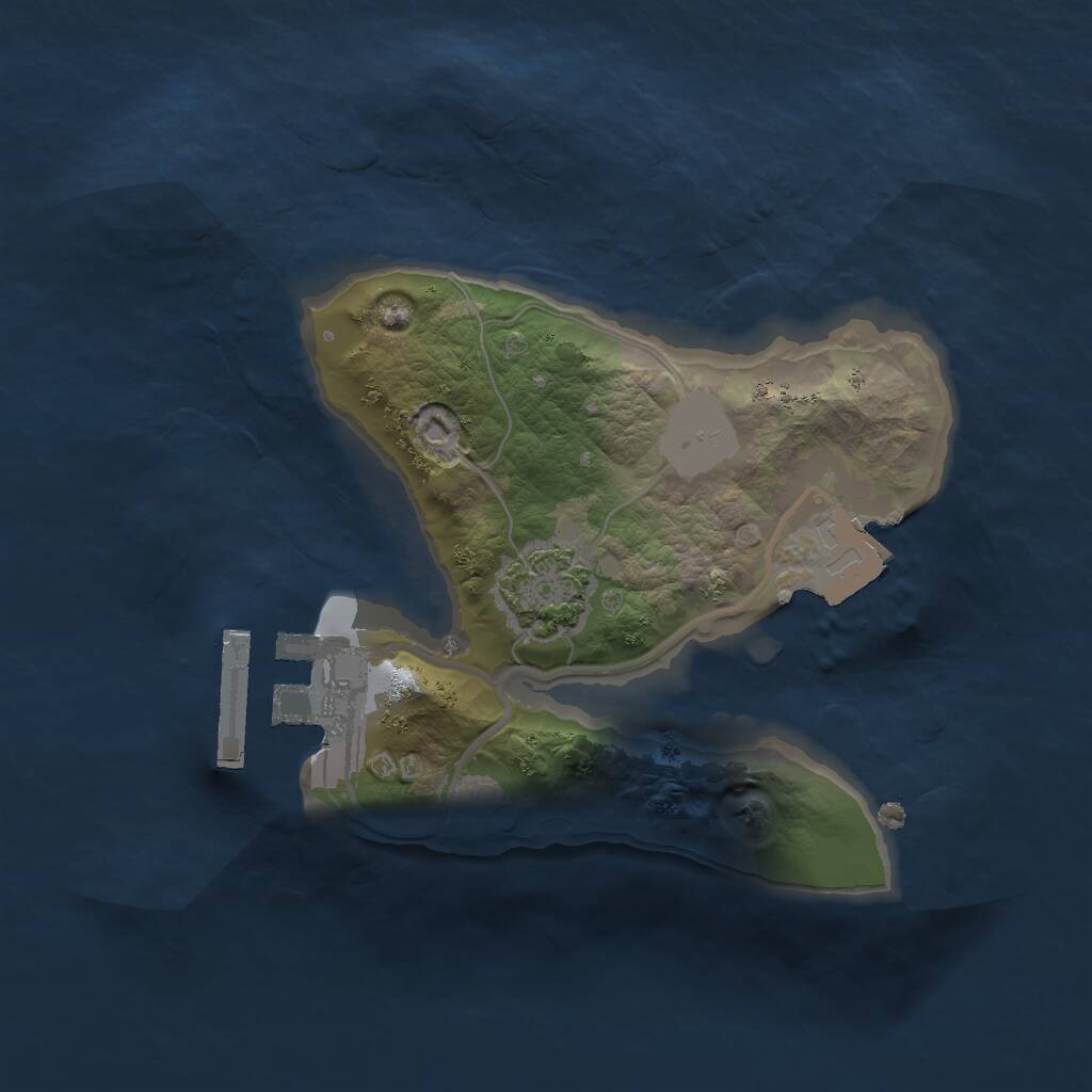 Rust Map: Procedural Map, Size: 1600, Seed: 1665389615, 3 Monuments