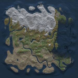Thumbnail Rust Map: Procedural Map, Size: 4300, Seed: 1200, 16 Monuments