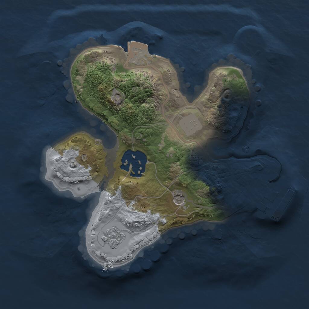Rust Map: Procedural Map, Size: 1750, Seed: 1283575122, 5 Monuments