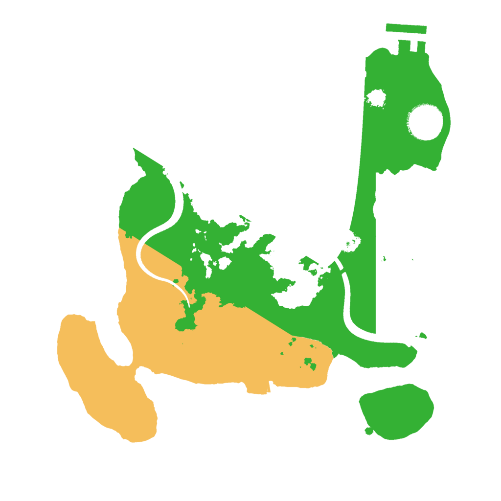 Biome Rust Map: Procedural Map, Size: 2500, Seed: 1400