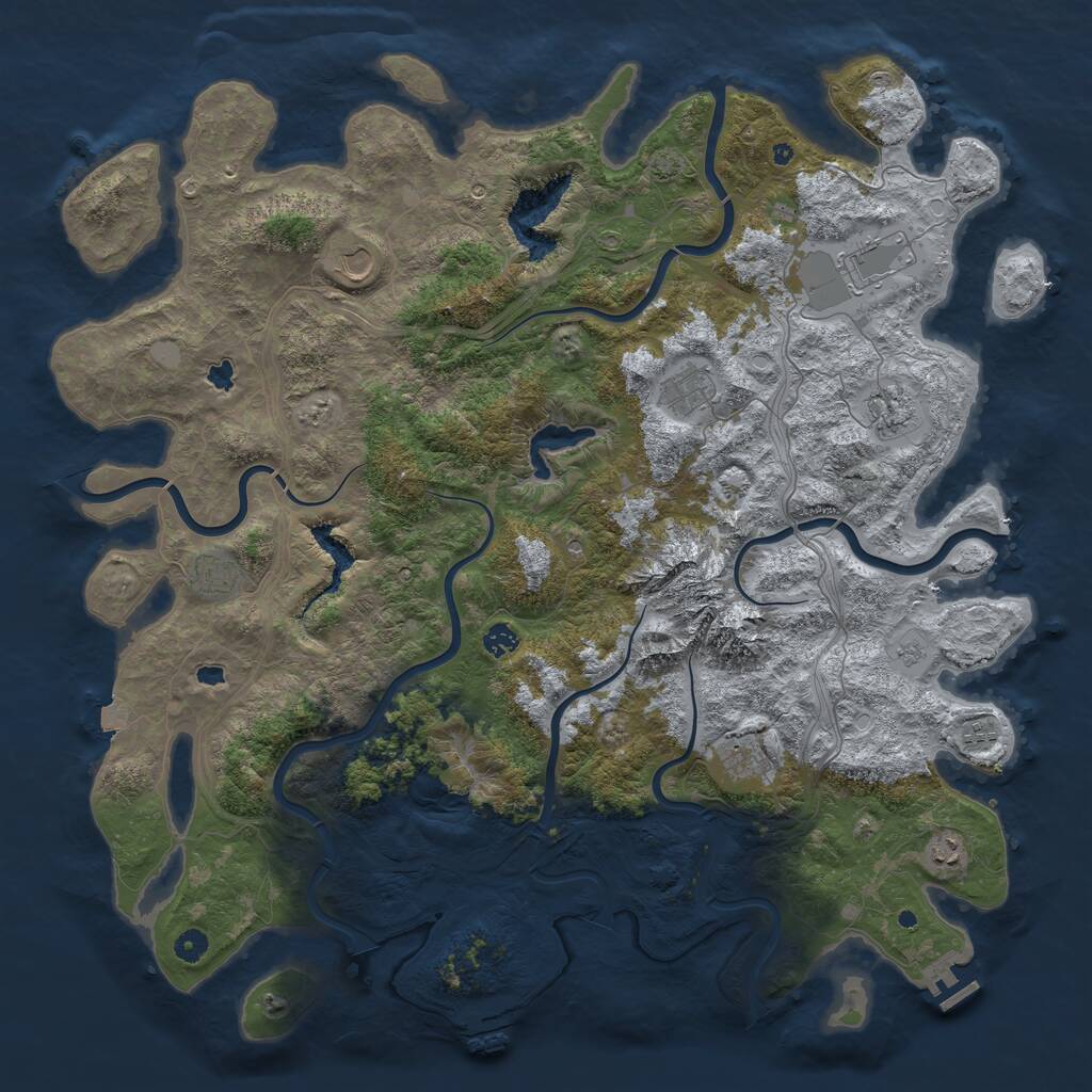 Rust Map: Procedural Map, Size: 5000, Seed: 1403255117, 15 Monuments