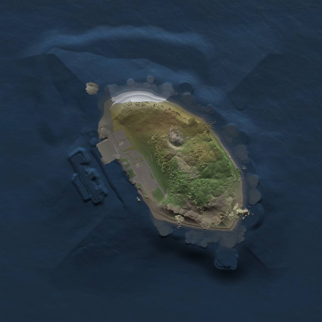 Rust Map: Procedural Map, Size: 1000, Seed: 231611, 2 Monuments