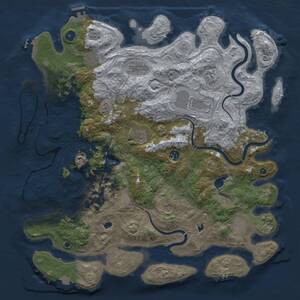 Thumbnail Rust Map: Procedural Map, Size: 4500, Seed: 236495294, 17 Monuments