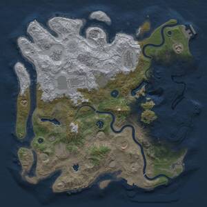 Thumbnail Rust Map: Procedural Map, Size: 4000, Seed: 1189511825, 15 Monuments