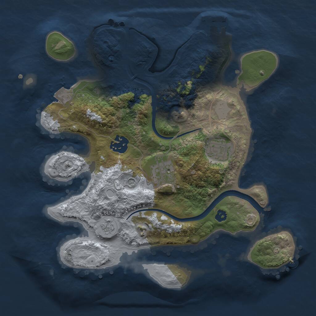 Rust Map: Procedural Map, Size: 2700, Seed: 1770897642, 7 Monuments
