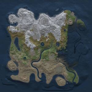 Thumbnail Rust Map: Procedural Map, Size: 3500, Seed: 113839220, 15 Monuments