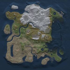Thumbnail Rust Map: Procedural Map, Size: 3600, Seed: 20012141, 14 Monuments