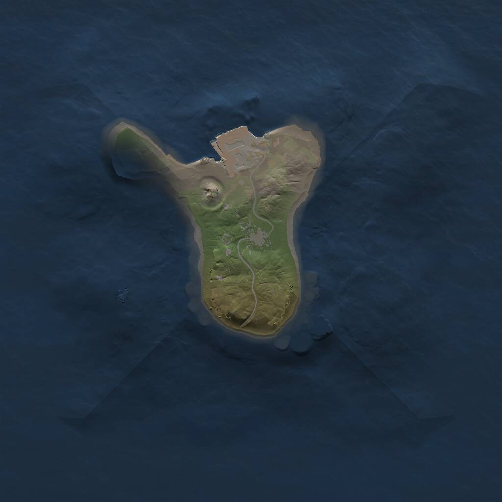 Rust Map: Procedural Map, Size: 1500, Seed: 1546570186, 1 Monuments