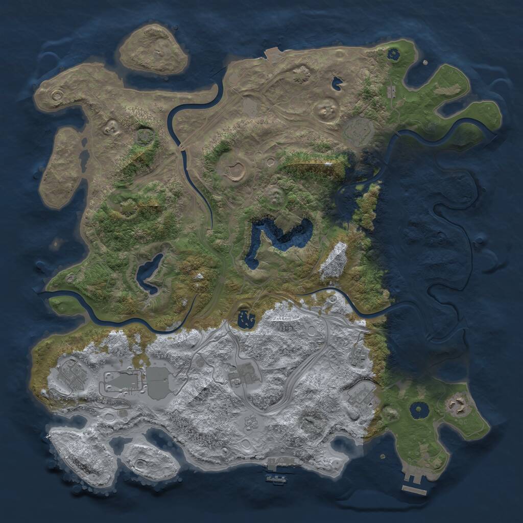 Rust Map: Procedural Map, Size: 4250, Seed: 573315608, 15 Monuments