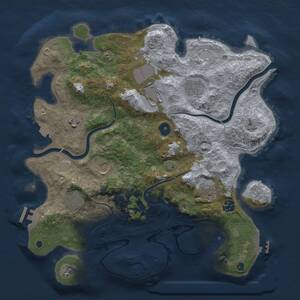 Thumbnail Rust Map: Procedural Map, Size: 3750, Seed: 756580782, 14 Monuments
