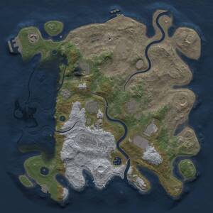 Thumbnail Rust Map: Procedural Map, Size: 3750, Seed: 12022026, 16 Monuments