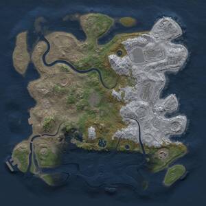 Thumbnail Rust Map: Procedural Map, Size: 3750, Seed: 1879382871, 14 Monuments