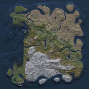 Thumbnail Rust Map: Procedural Map, Size: 4500, Seed: 949936194, 16 Monuments