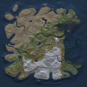 Thumbnail Rust Map: Procedural Map, Size: 4250, Seed: 1289201548, 17 Monuments