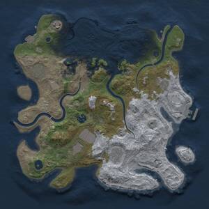 Thumbnail Rust Map: Procedural Map, Size: 3500, Seed: 1468702324, 14 Monuments