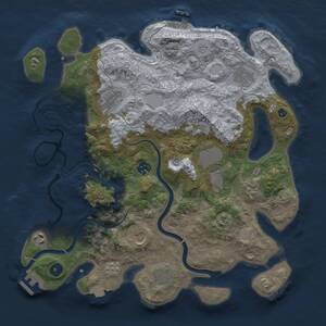 Thumbnail Rust Map: Procedural Map, Size: 3750, Seed: 1513977701, 15 Monuments