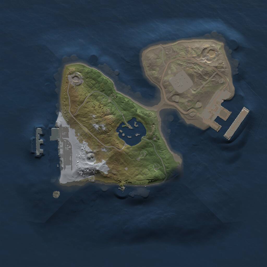 Rust Map: Procedural Map, Size: 1500, Seed: 5474, 4 Monuments
