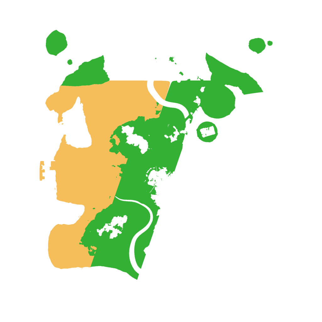 Biome Rust Map: Procedural Map, Size: 2500, Seed: 707885083