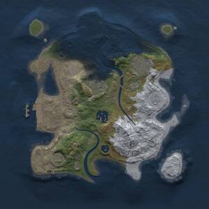 Thumbnail Rust Map: Procedural Map, Size: 2500, Seed: 707885083, 9 Monuments