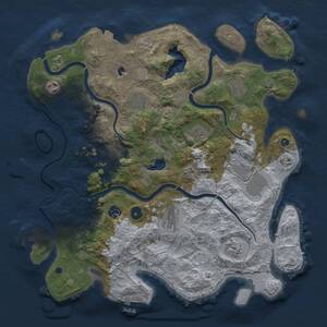 Thumbnail Rust Map: Procedural Map, Size: 4000, Seed: 22221, 16 Monuments