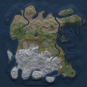 Thumbnail Rust Map: Procedural Map, Size: 3500, Seed: 32222, 13 Monuments