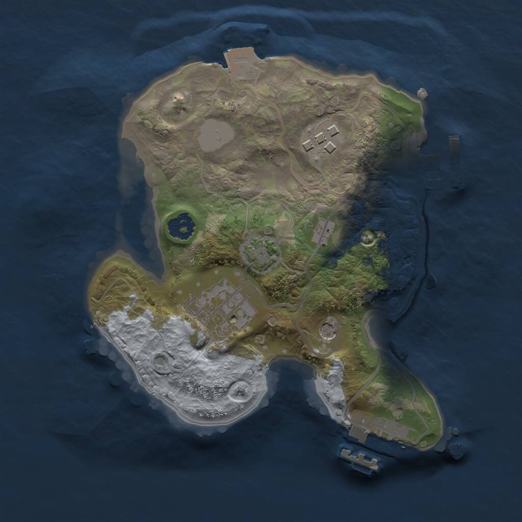 Rust Map: Procedural Map, Size: 2000, Seed: 2012168895, 7 Monuments