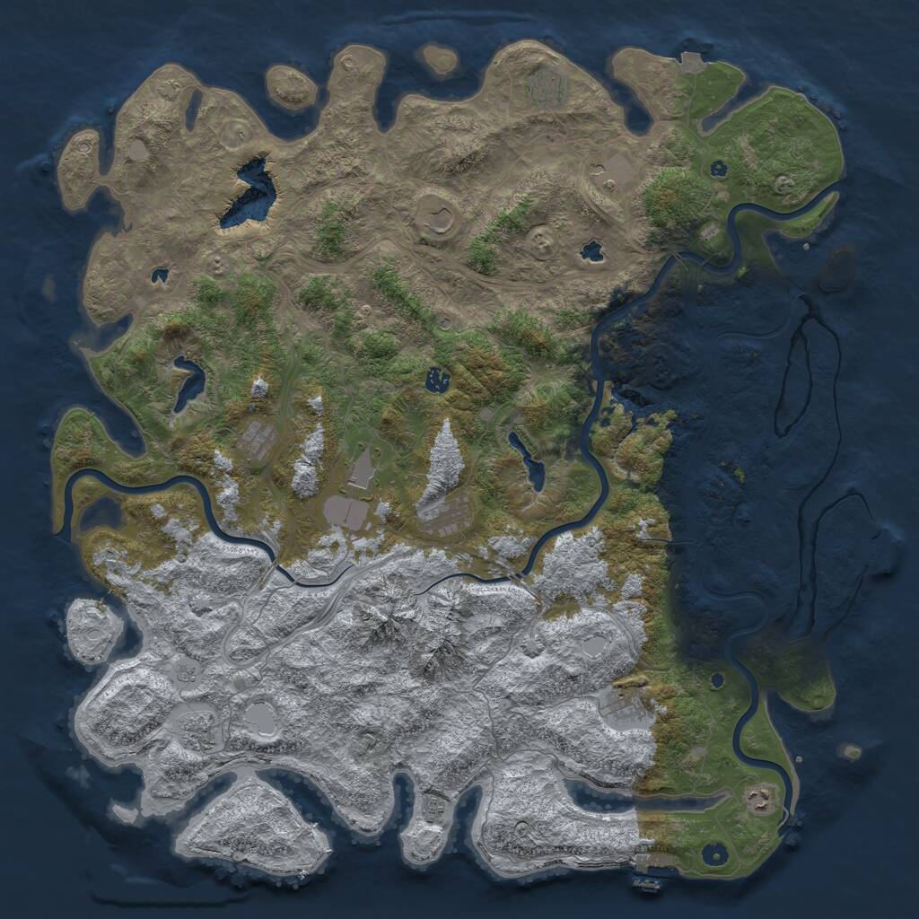 Rust Map: Procedural Map, Size: 5500, Seed: 20250731, 17 Monuments