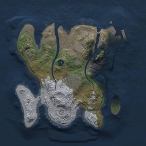 Thumbnail Rust Map: Procedural Map, Size: 2222, Seed: 3, 6 Monuments