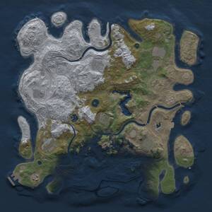 Thumbnail Rust Map: Procedural Map, Size: 4250, Seed: 1960836653, 16 Monuments