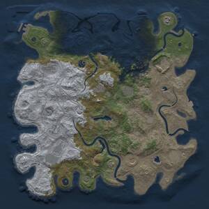 Thumbnail Rust Map: Procedural Map, Size: 4500, Seed: 746029724, 17 Monuments