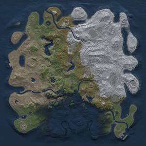Thumbnail Rust Map: Procedural Map, Size: 4500, Seed: 378866715, 17 Monuments