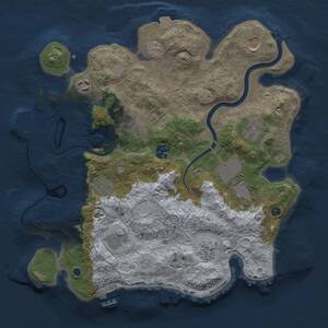 Thumbnail Rust Map: Procedural Map, Size: 3500, Seed: 1385232257, 16 Monuments