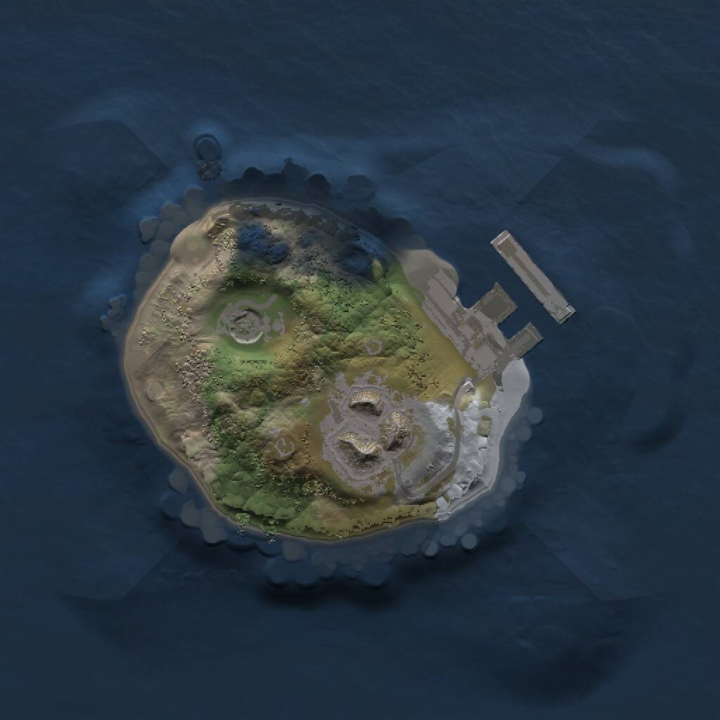 Rust Map: Procedural Map, Size: 1350, Seed: 1787996513, 4 Monuments