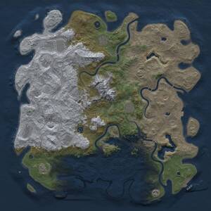 Thumbnail Rust Map: Procedural Map, Size: 5000, Seed: 1166784397, 17 Monuments