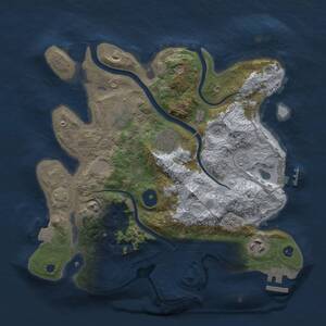 Thumbnail Rust Map: Procedural Map, Size: 3000, Seed: 2000029790, 10 Monuments