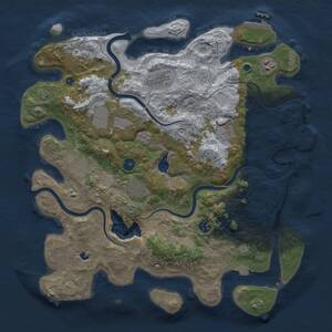 Thumbnail Rust Map: Procedural Map, Size: 4000, Seed: 1519325986, 15 Monuments