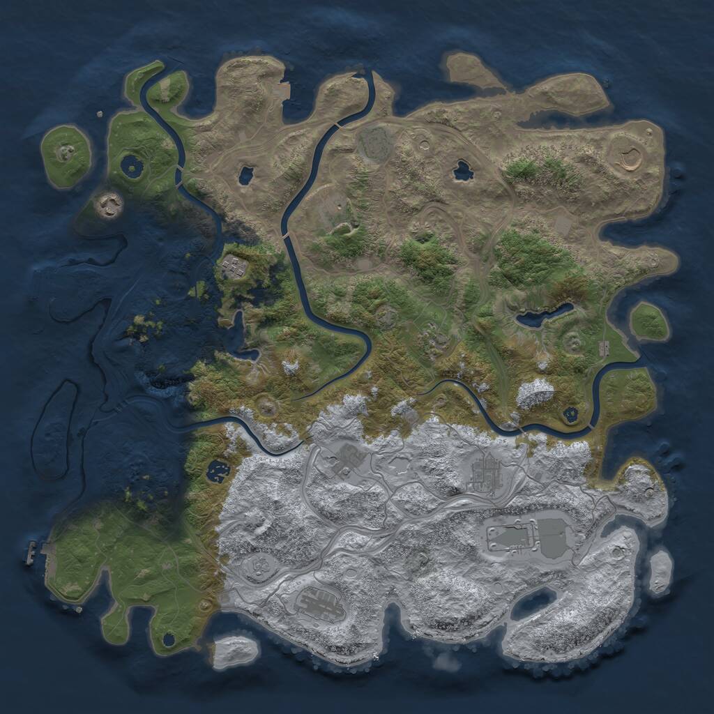 Rust Map: Procedural Map, Size: 4750, Seed: 13022026, 17 Monuments