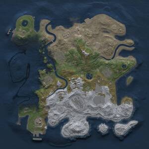 Thumbnail Rust Map: Procedural Map, Size: 3500, Seed: 1382448117, 14 Monuments