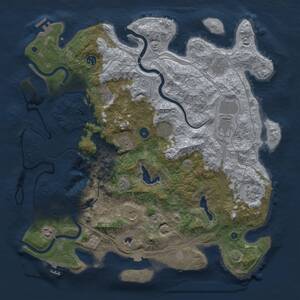 Thumbnail Rust Map: Procedural Map, Size: 4500, Seed: 76124, 16 Monuments