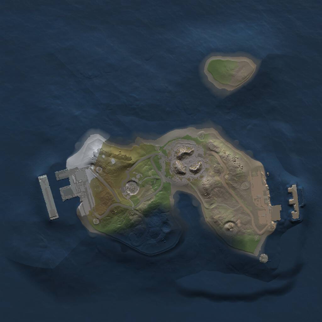 Rust Map: Procedural Map, Size: 1450, Seed: 543887802, 5 Monuments