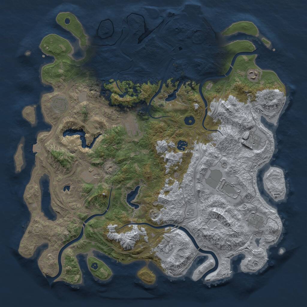 Rust Map: Procedural Map, Size: 4500, Seed: 1777582095, 15 Monuments