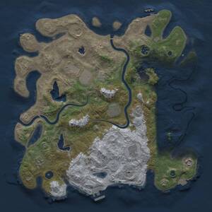 Thumbnail Rust Map: Procedural Map, Size: 4000, Seed: 48436759, 15 Monuments