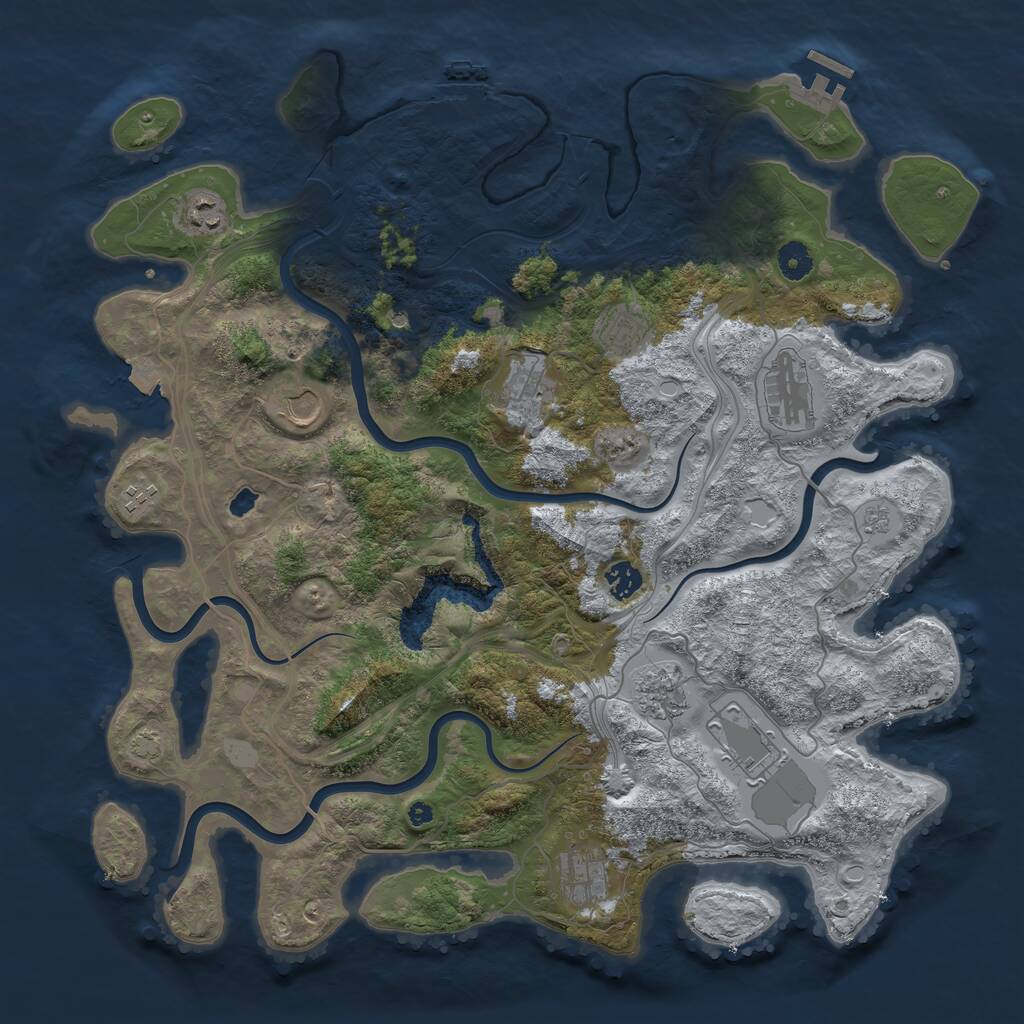 Rust Map: Procedural Map, Size: 4250, Seed: 19415, 16 Monuments